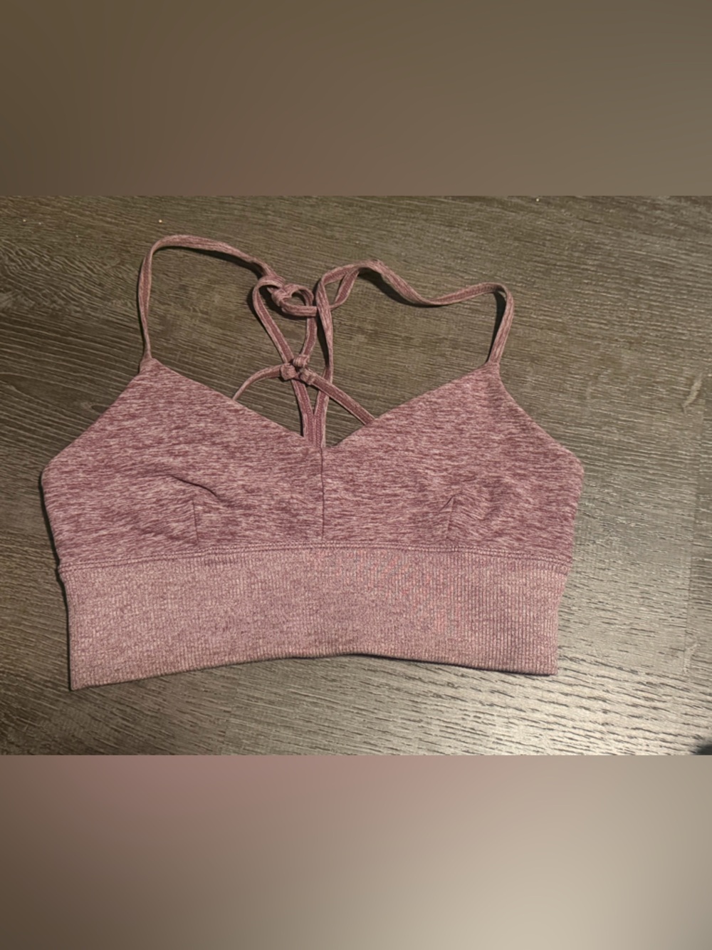 ALO Yoga Dusty Rose Strappy Sports Bra